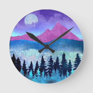 Horloge Ronde Monts Amethyst Mist