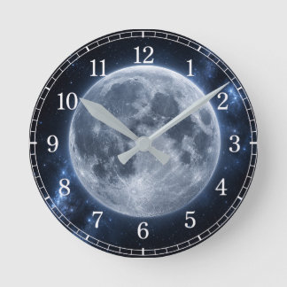 Horloge Ronde Moon Wall Clock — Space-Inspired Design