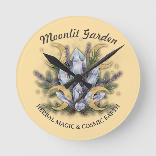 Horloge Ronde Moonlit Garden • Herbal Magic (NO NUMBERS) (Recto)