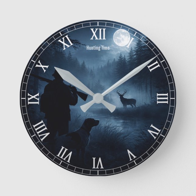 Horloge Ronde Moonlit hunt in the mist (Recto)