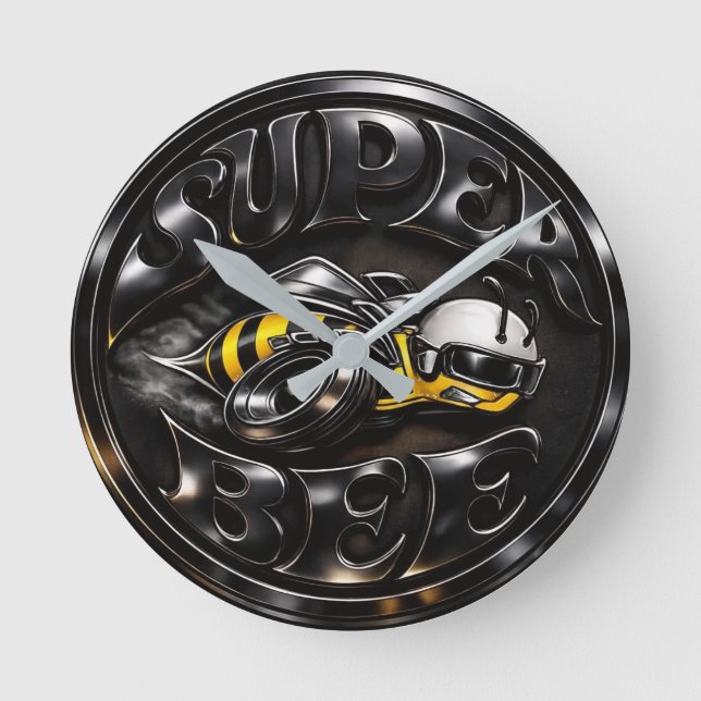 Horloge Ronde Mopar - Dodge Super Bee Round Clock (Recto)