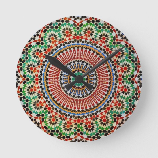 Horloge Ronde Moroccan Geometric Pattern  (Recto)