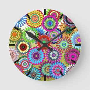 Horloge Ronde Mosaïque