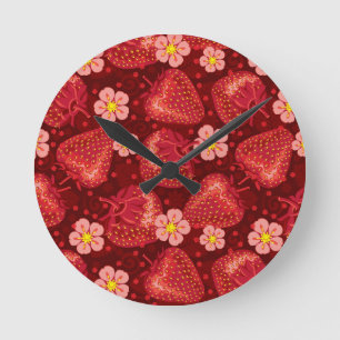 Horloge Ronde Motif 2 2 de fraise