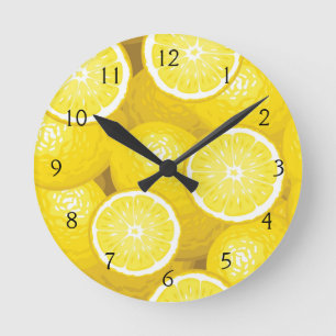 Horloge Ronde Motif 2 de citron