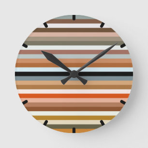Horloge Ronde Motif à bandes multiples