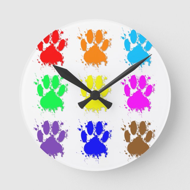 Horloge Ronde Motif à mâchoires pour chien d'encre (Recto)