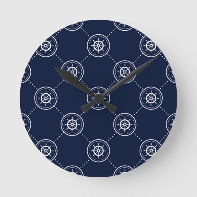 Horloge Ronde Motif À Roue Du Capitaine (Recto)