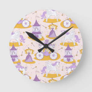 Horloge Ronde motif avec une princesse
