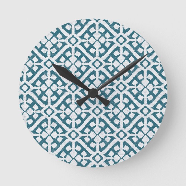 Horloge Ronde Motif bleu d'Amadora (Recto)