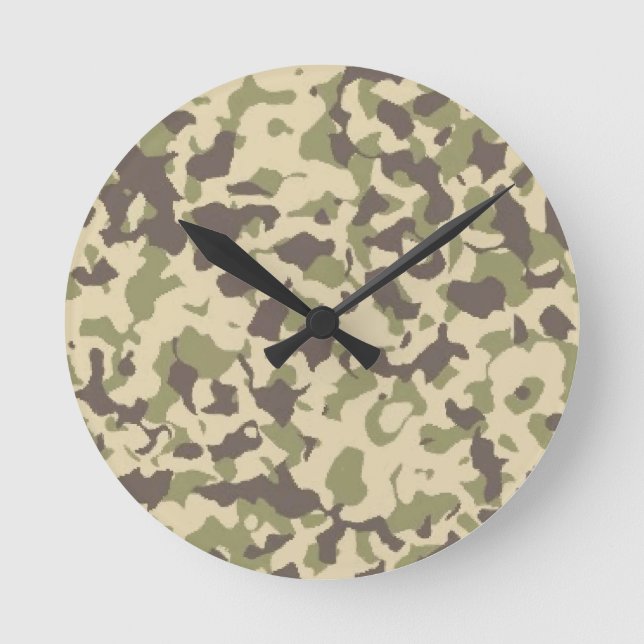 Horloge Ronde Motif Camo (Recto)