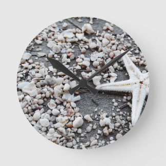 Horloge Ronde Motif Coastal Ocean Sea Shell