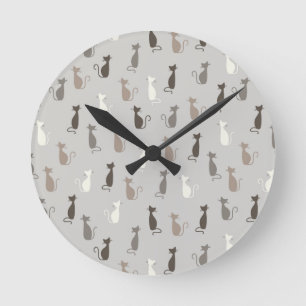Horloge Ronde Motif de chats