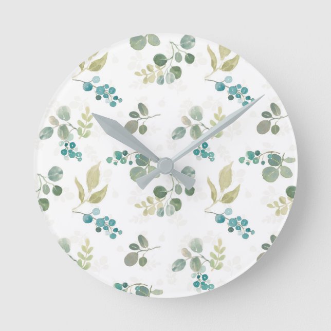 Horloge Ronde Motif de floraison de plaisir (Recto)