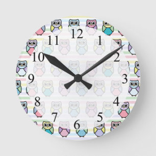 Horloge Ronde Motif de la Chouette