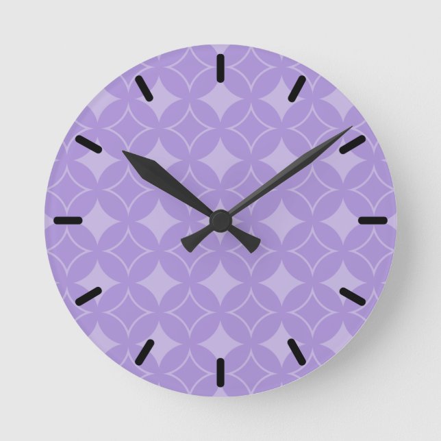 Horloge Ronde Motif de shippo Lilac (Recto)