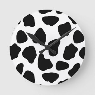 Horloge Ronde Motif de vache