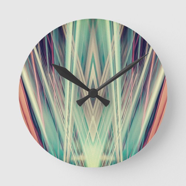 Horloge Ronde Motif des spots Art Déco (Recto)