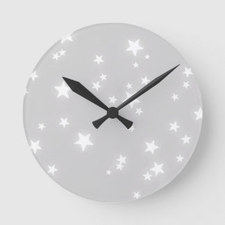 Horloge Ronde Motif d'étoiles