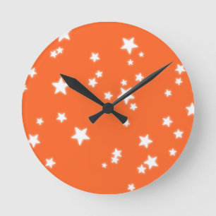 Horloge Ronde Motif d'étoiles