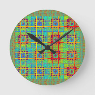Horloge Ronde Motif ethnique maya.jpg