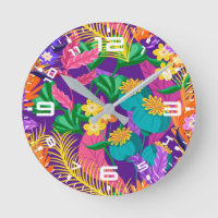 Motif floral exotique coloré-23148