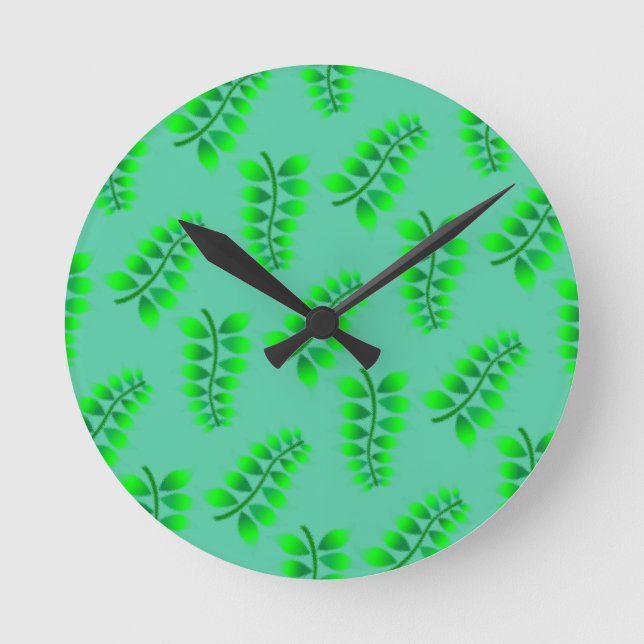 Horloge Ronde Motif Foliage éponyme (Recto)