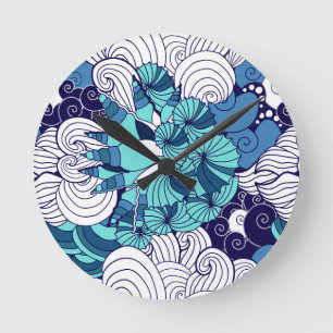 Horloge Ronde Motif génial de coquillage