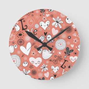 Horloge Ronde Motif Inséparable