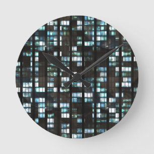 Horloge Ronde Motif lumineux de fenêtres