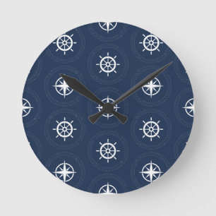 Horloge Ronde Motif maritime d'outil