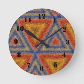 Horloge Ronde Motif moderne de triangle