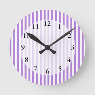 Horloge Ronde Motif par bande de lavande