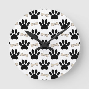 Horloge Ronde Motif Pâtes Et Os