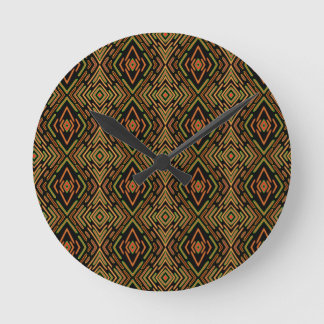 Horloge Ronde Motif psychédélique de technologie extraterrestre