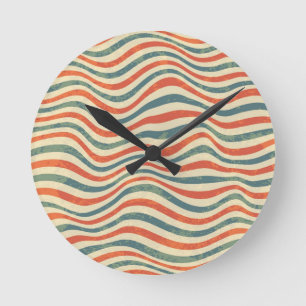 Horloge Ronde Motif rayé