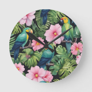 Horloge Ronde Motif Sakura Blossom