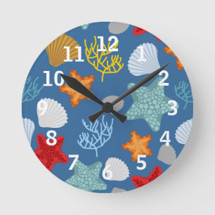 Horloge Ronde Motif sous-marin de la vie