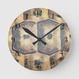 Horloge Ronde Motif Tortoise Shell
