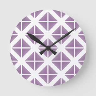 Horloge Ronde Motif triangle tendance violet