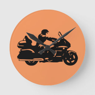 Horloge Ronde moto de moto de motard goldwing
