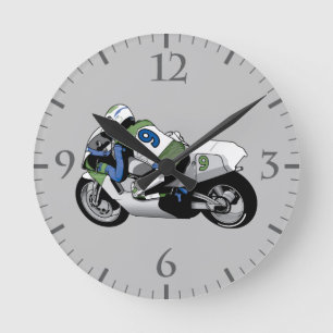 Horloge Ronde Moto Sport Bike