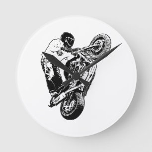Horloge Ronde Motorcycle