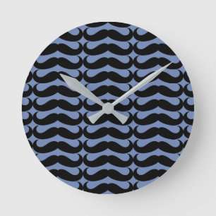 Horloge Ronde Moustache noire