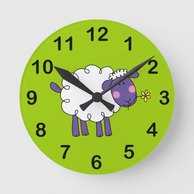 Horloge Ronde Moutons laineux (Recto)