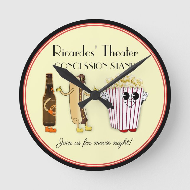 Horloge Ronde Movie Theater Concession Stand Hotdog Popcorn  (Recto)