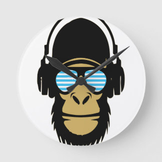 Horloge Ronde Mr Dubstep Monkey