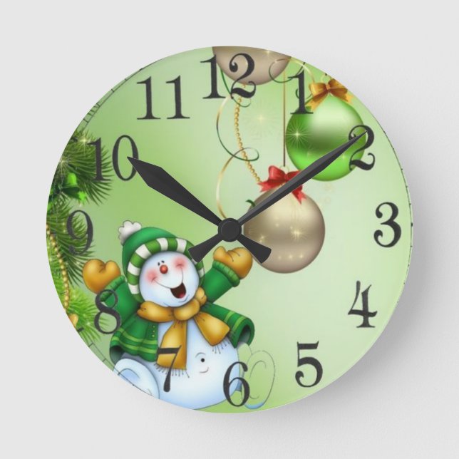 Horloge Ronde Muñeco de Nieve (Recto)