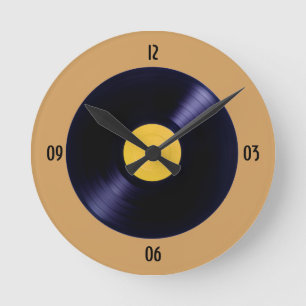 Horloge Ronde Mur d'horloge de disque de musique de vinyle