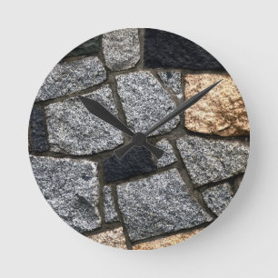 Horloge Ronde Mur en pierre